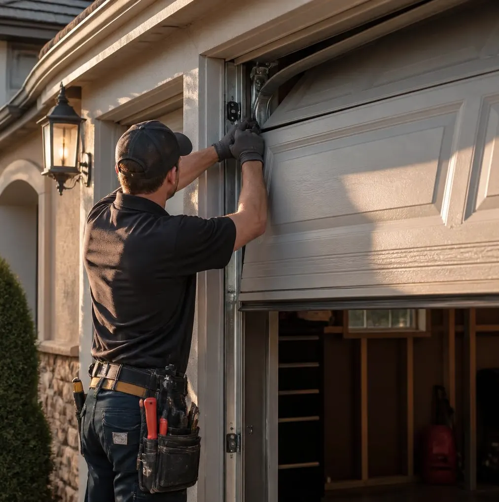 Garage Door in Tangerine